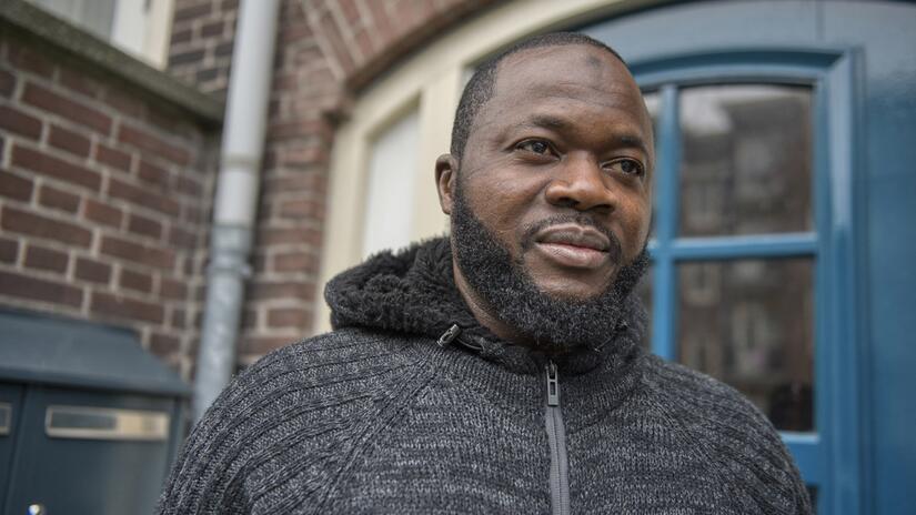 Izzy from Sierra Leone who now lives in Amsterdam is hopeful his asylum claim will be approved soon after more than eleven years of waiting, so he can be granted residency.