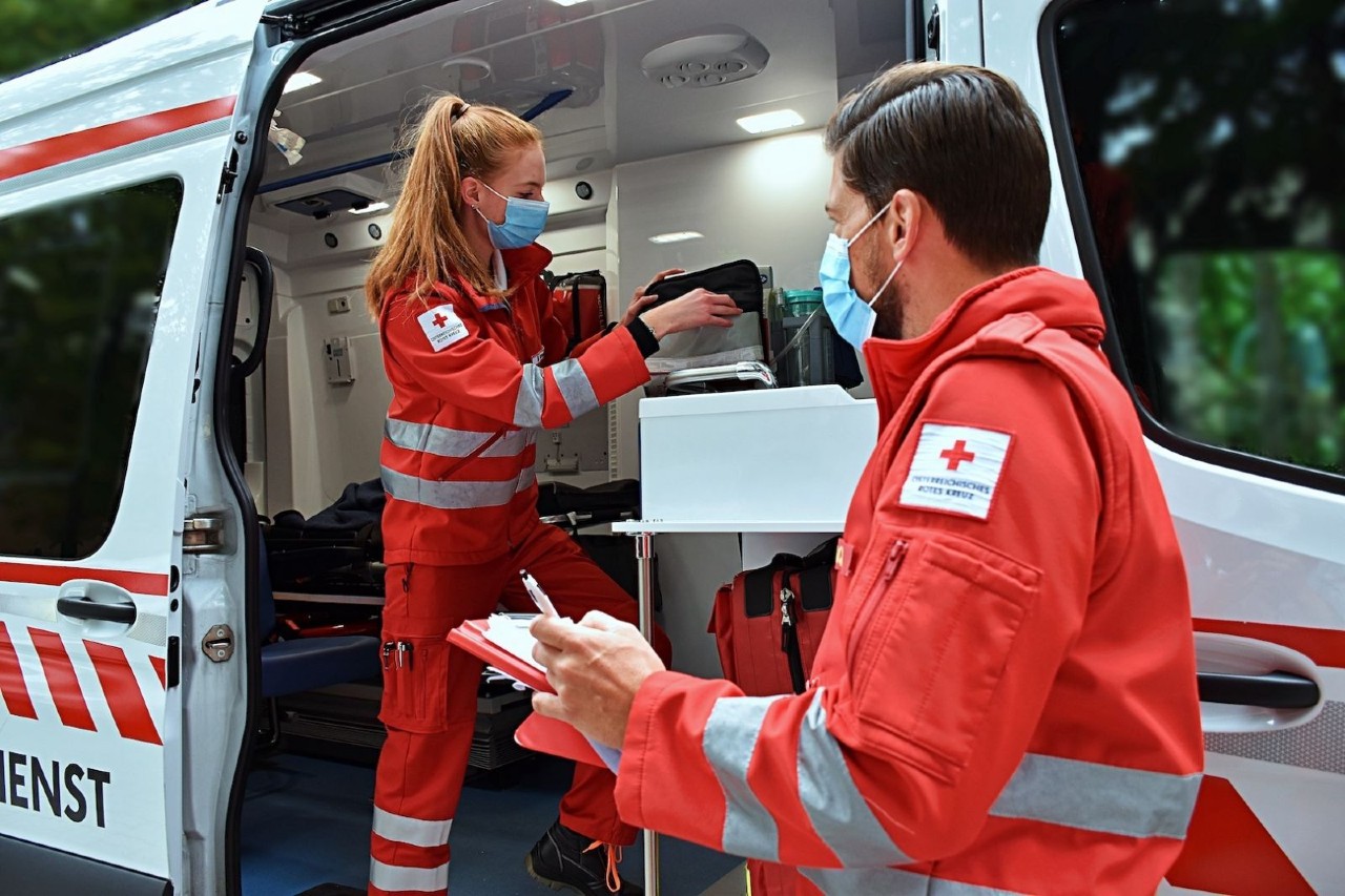 Austrian Red Cross volunteers provide mobile health assistance to communities during the COVID-19 pandemic