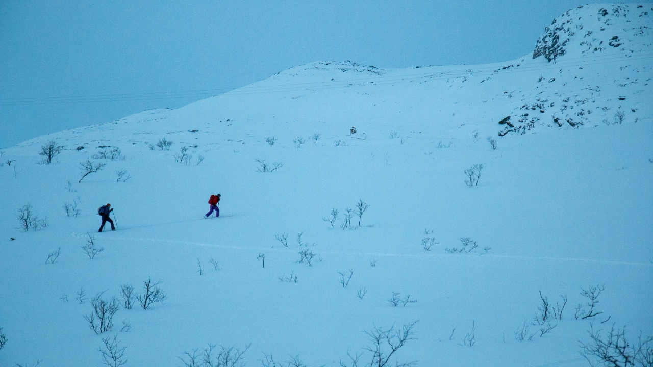 Julia Fieler from the Norwegian Red Cross leads an operation to search for four missing persons, after an avalanche in the Tamok Valley in January 2019.