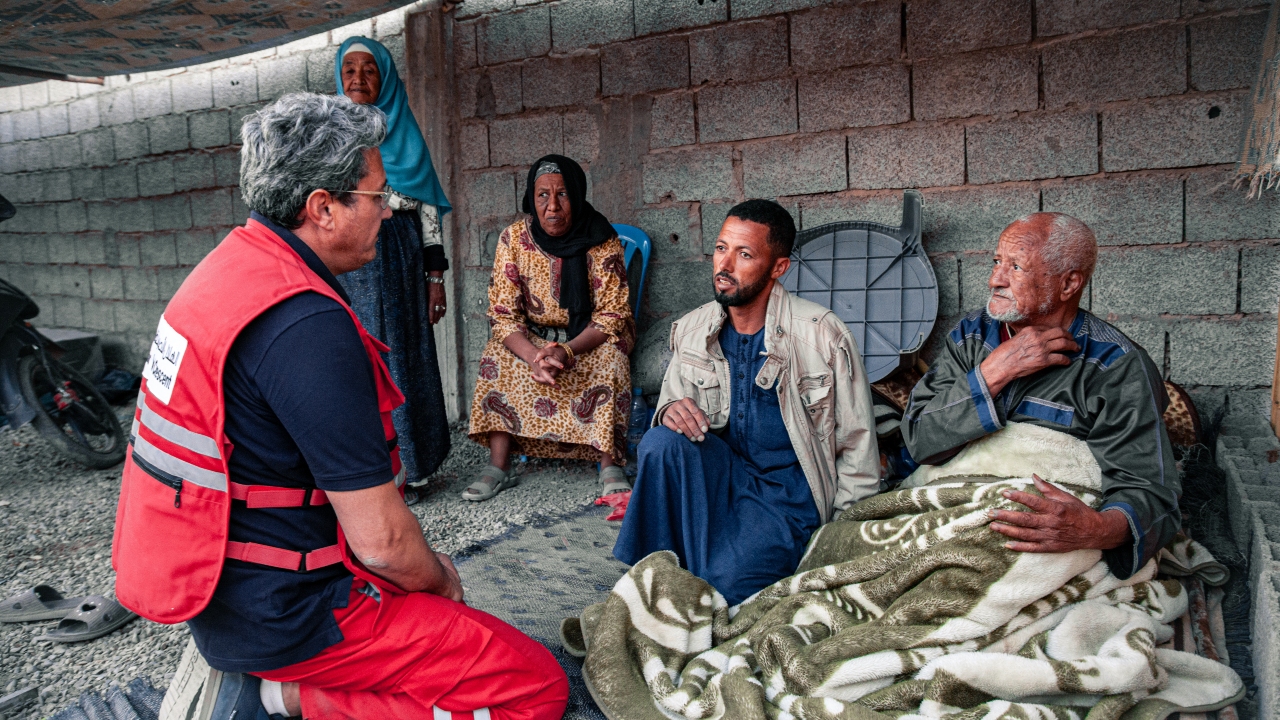 Said from Tamaloukt village, Morocco speaks to a Qatar Red Crescent volunteer about the deadly earthquake on September 8 that destroyed his home and claimed the lives of two of his young children.