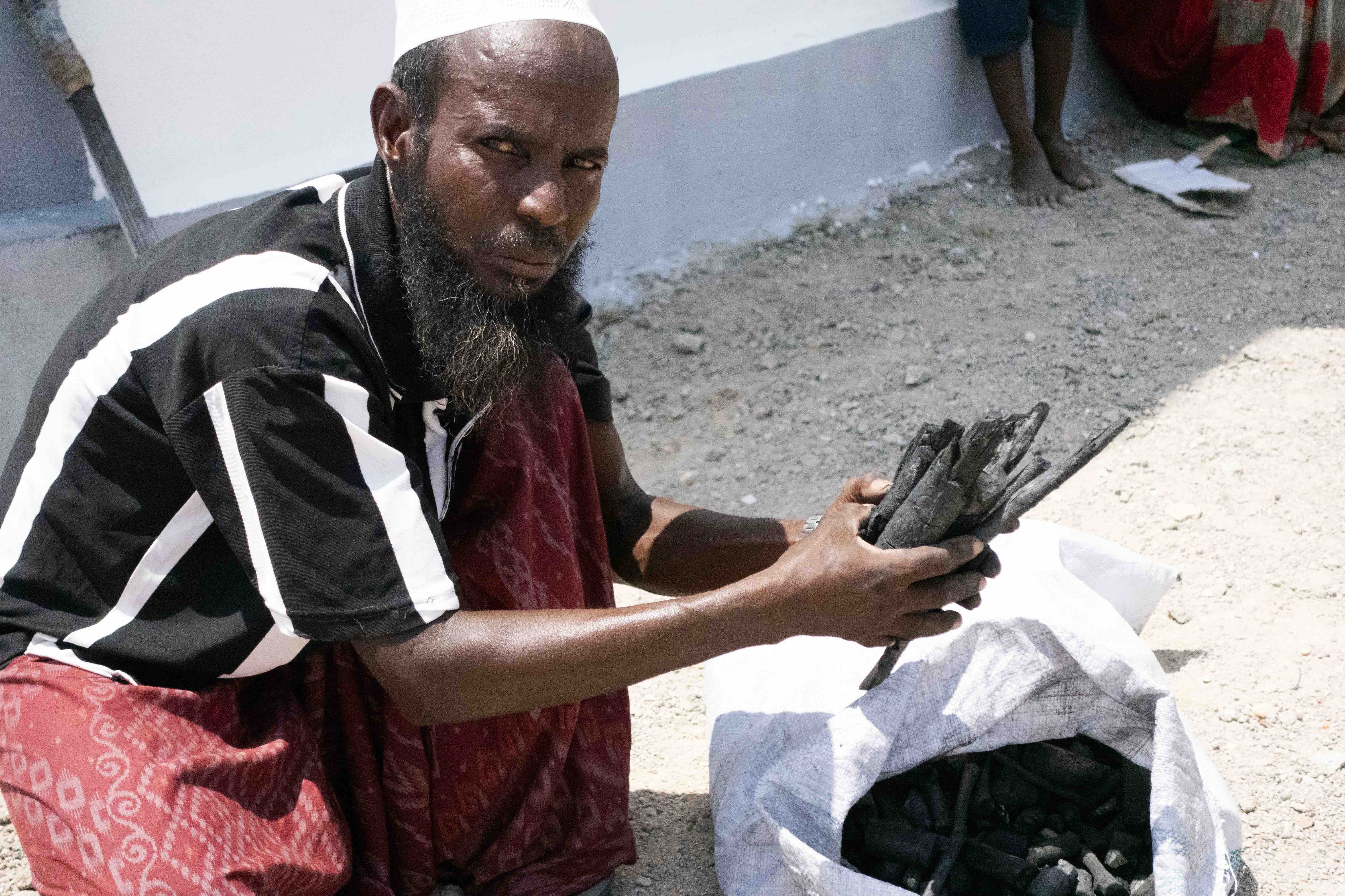 Many in Djibouti make, sell and use charcoal as part of their survival 