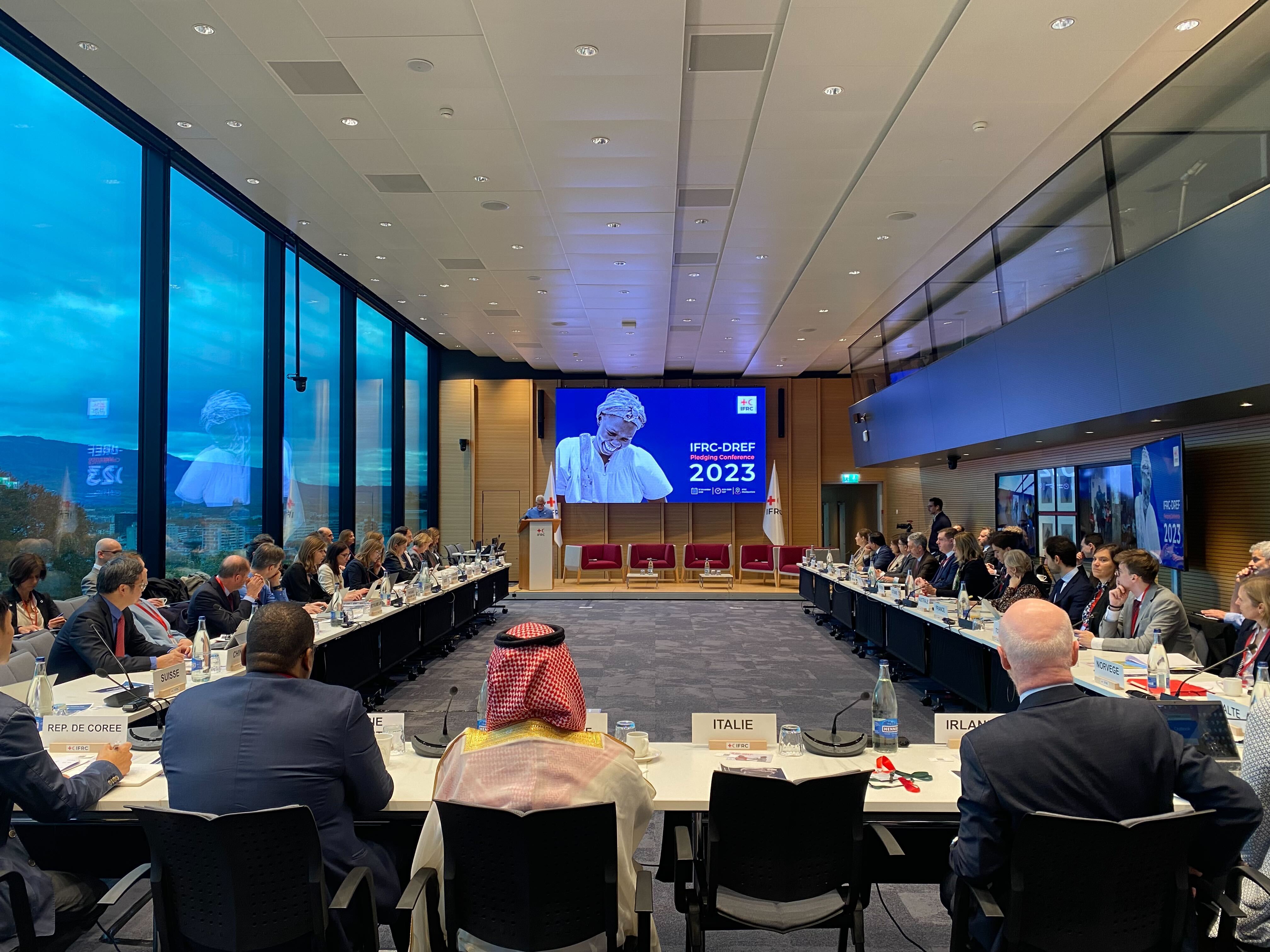 The 2023 IFRC-DREF Pledging Conference drew 70 participants representing 35 governments and the private sector.  