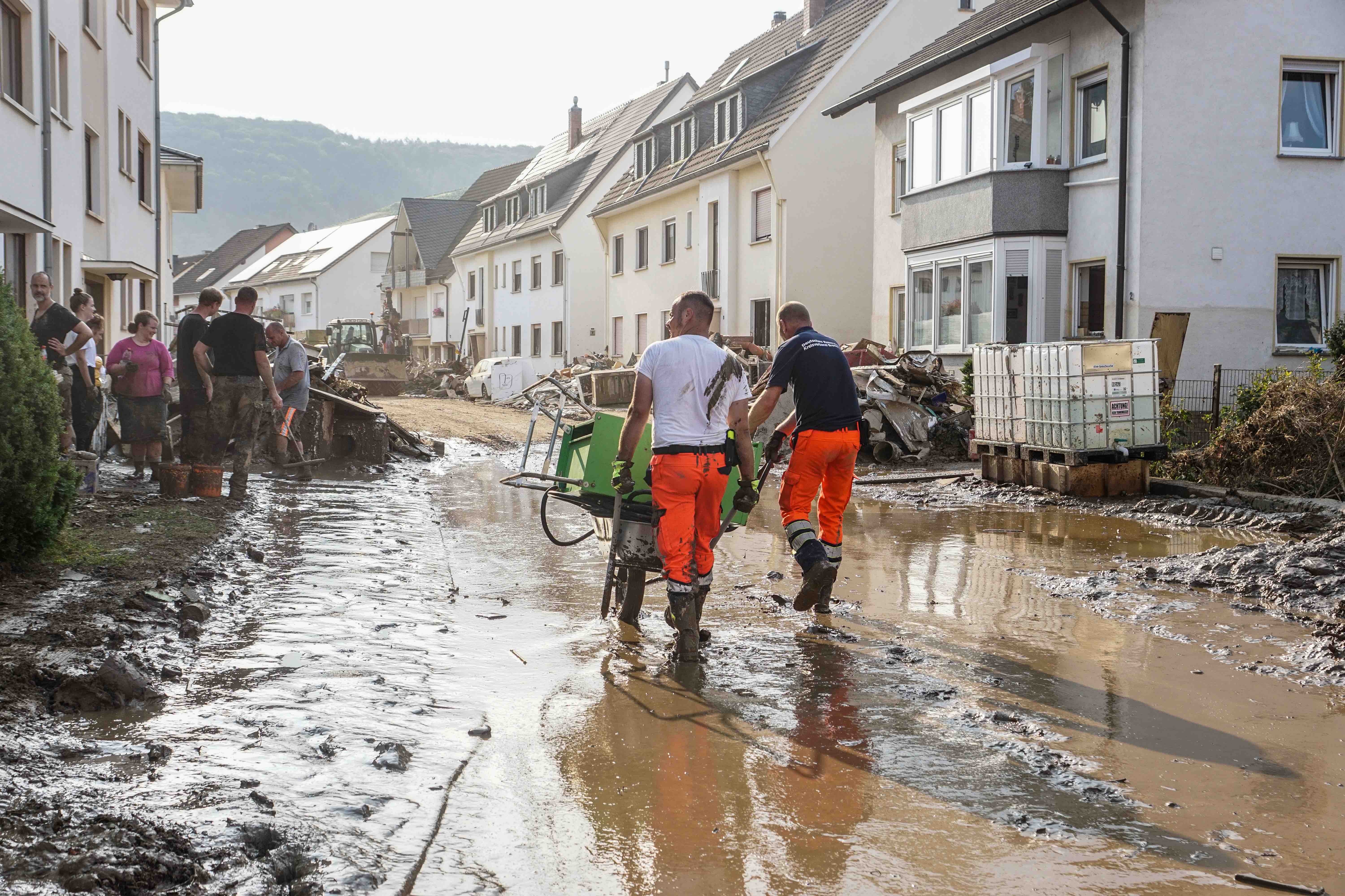 The German Red Cross responds after devastating floods in 2021.