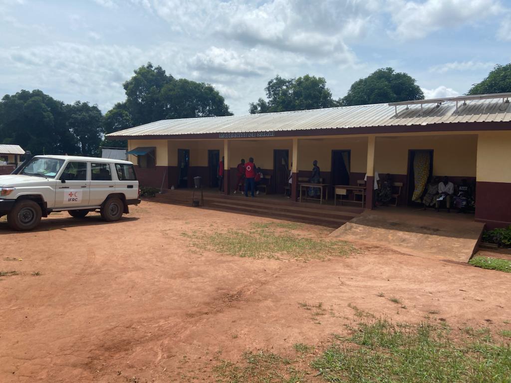 A view of the Sakai health centre, recently renovated by the Central African Red Cross Society