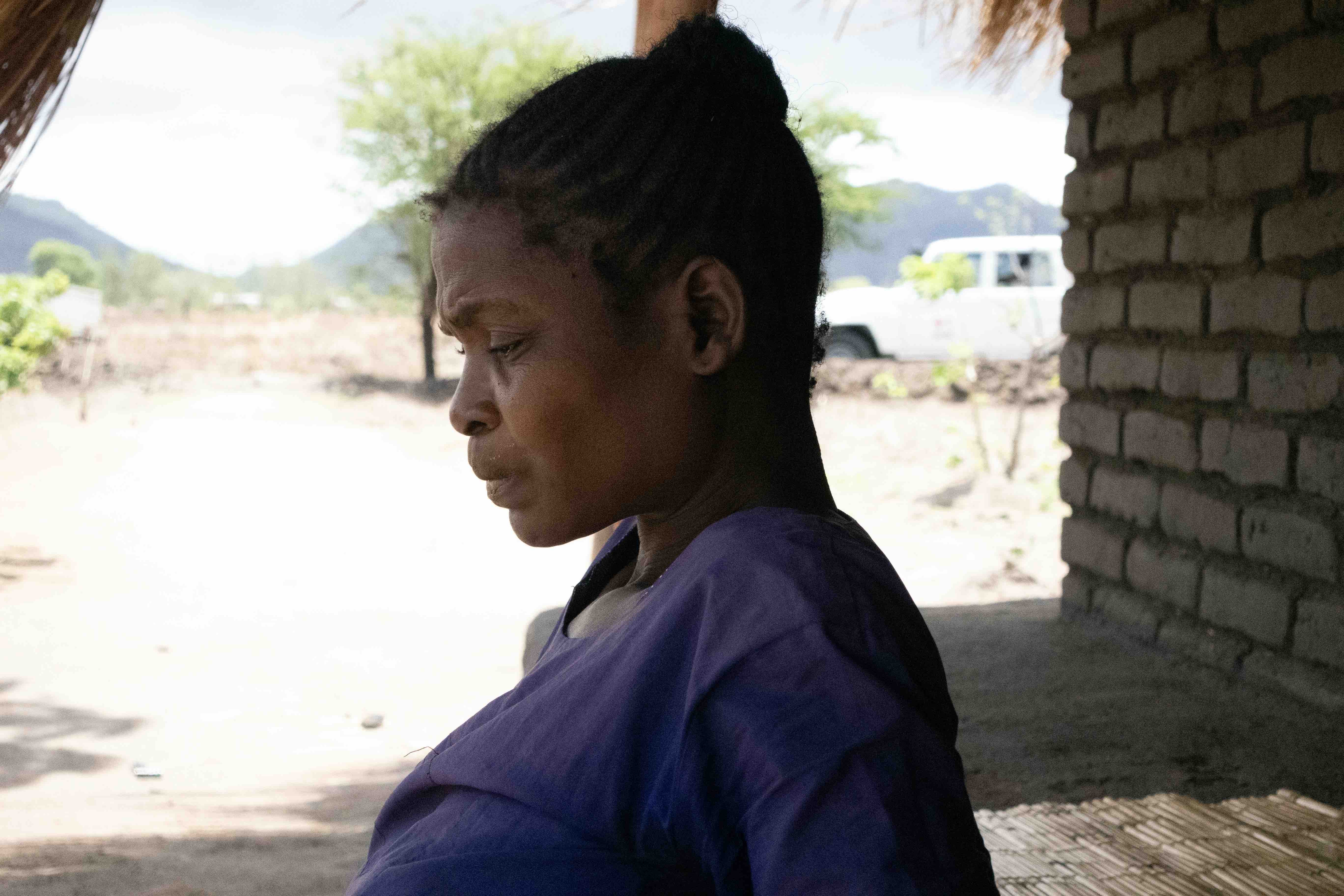 Martha Makaniko, a farmer from Chiwalo village in southern Malawi whose crops were destroyed by floods from Cyclone Freddy.