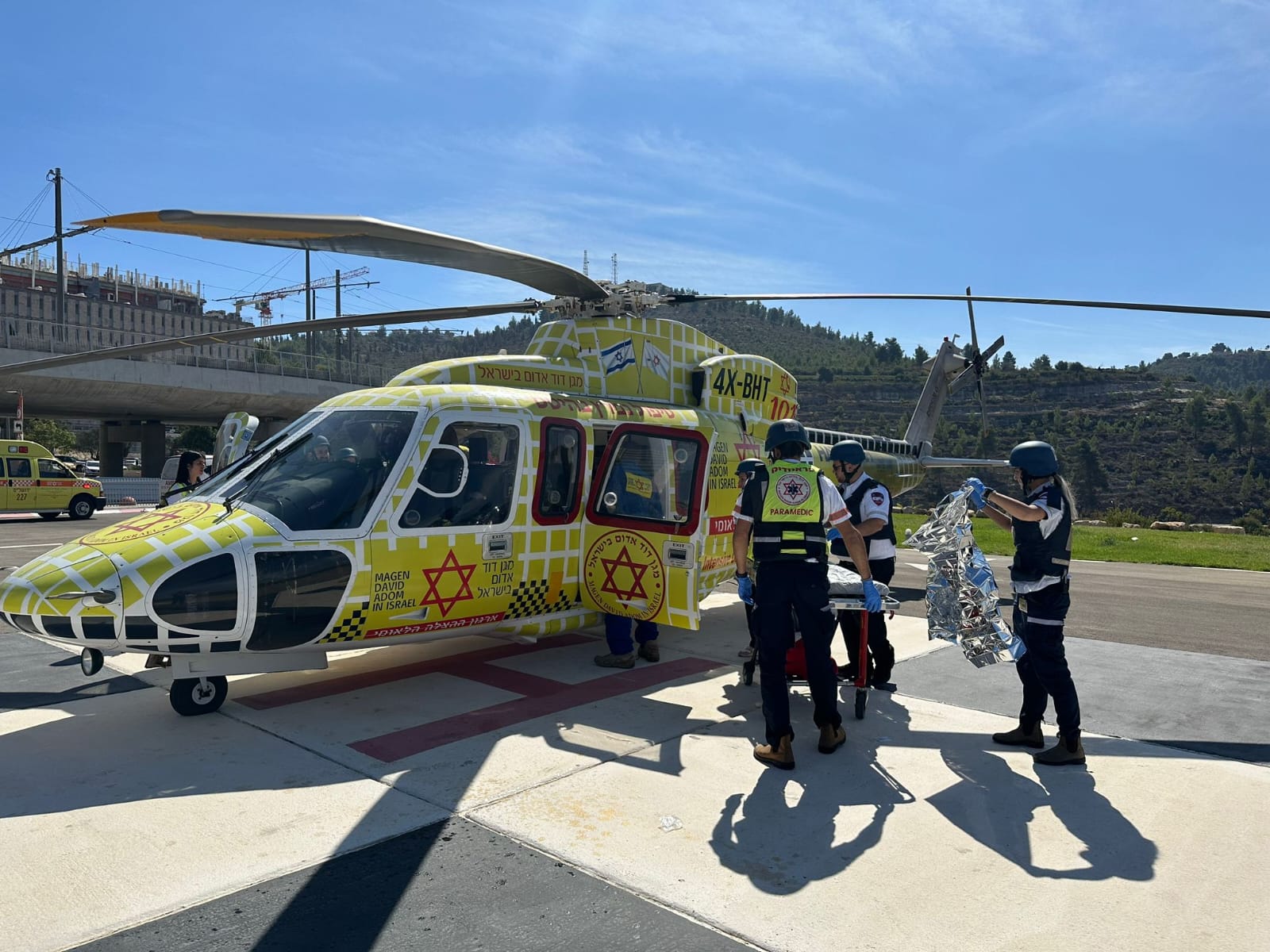 MDA paramedic helicopter crews have also faced many dangers as they brought care to people impacted by the fighting. 