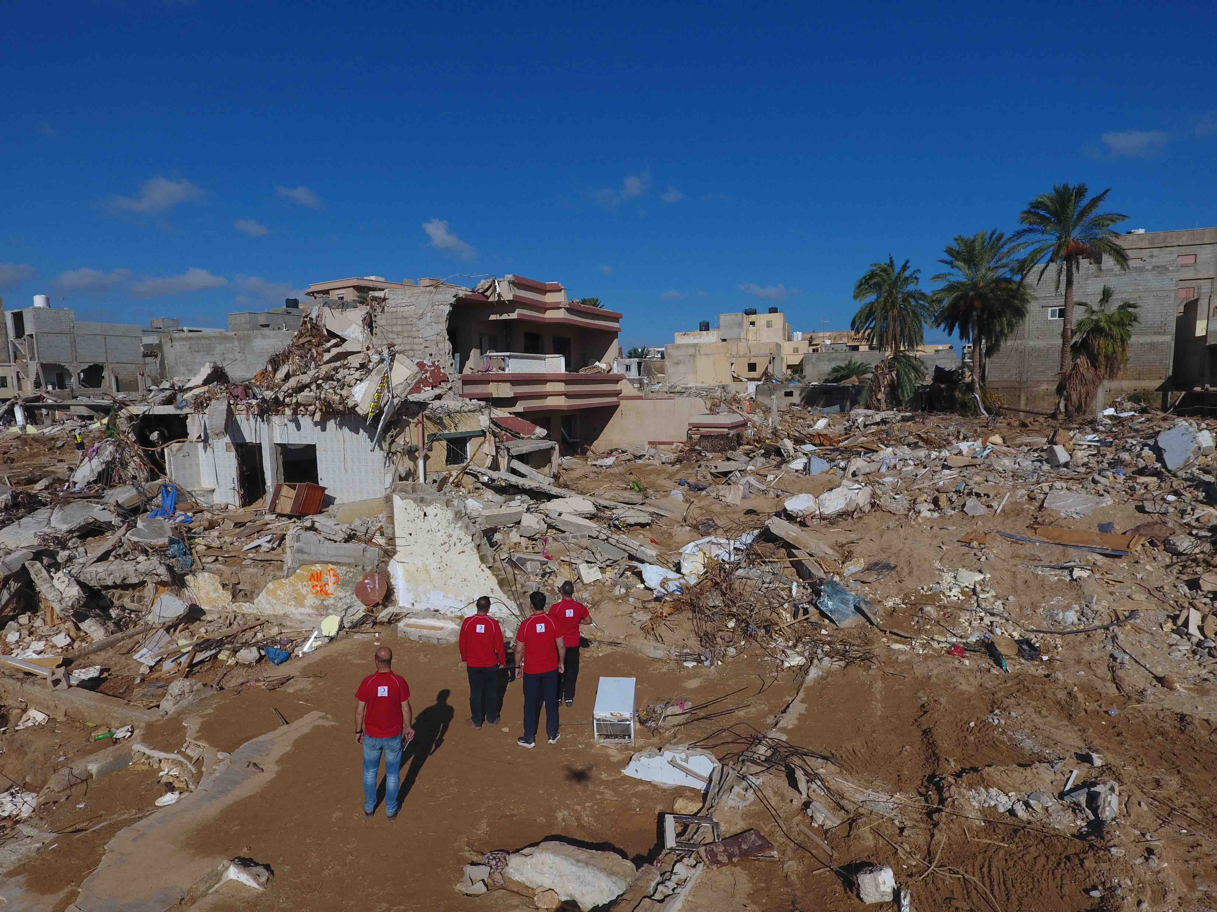 The Libyan Red Crescent response inspired support from around the IFRC network, including teams from the Turkish Red Crescent, pictured here.