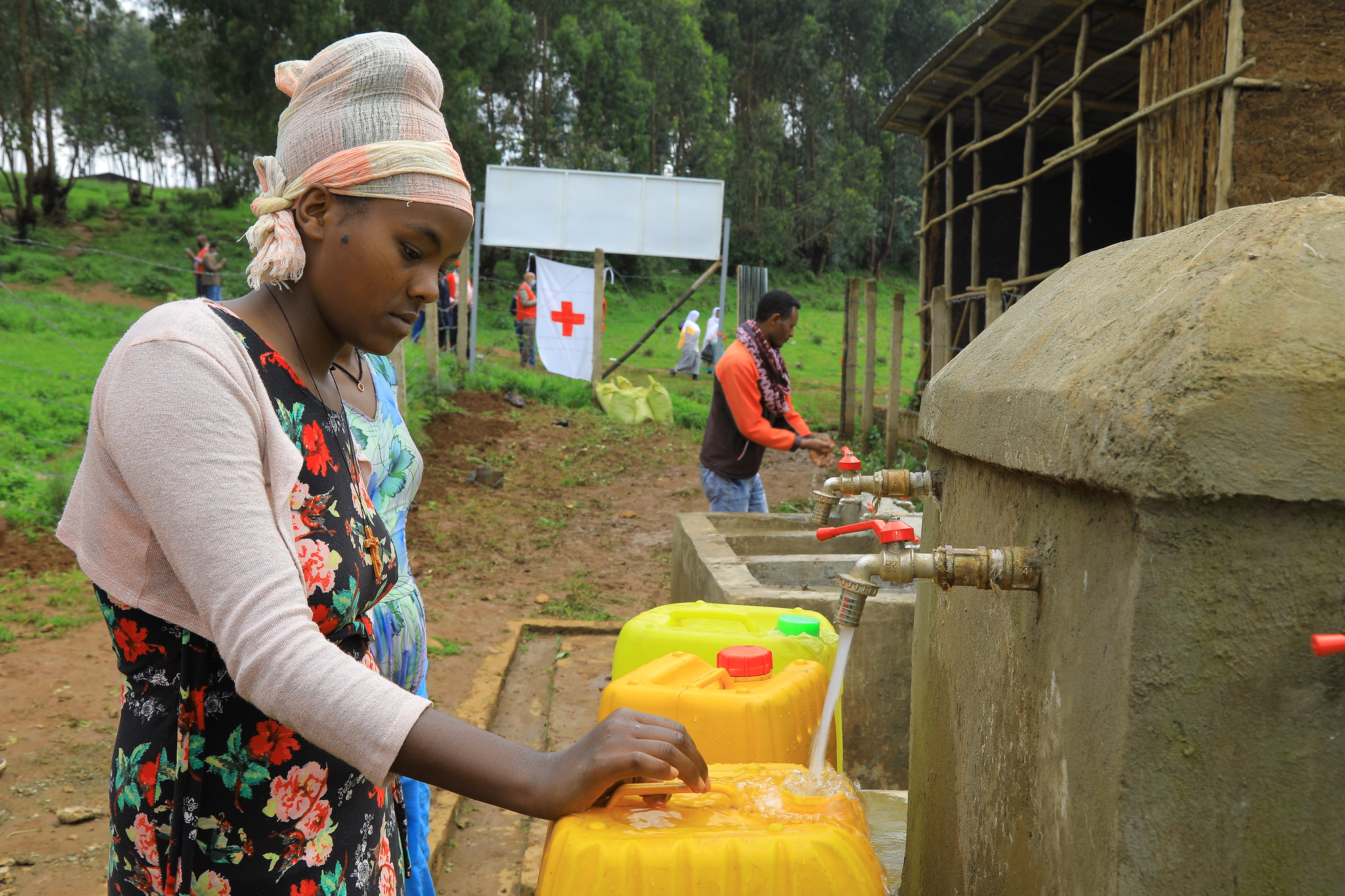 Ethiopian Red Cross Society water and sanitation project to provide safe and reliable drinking water.