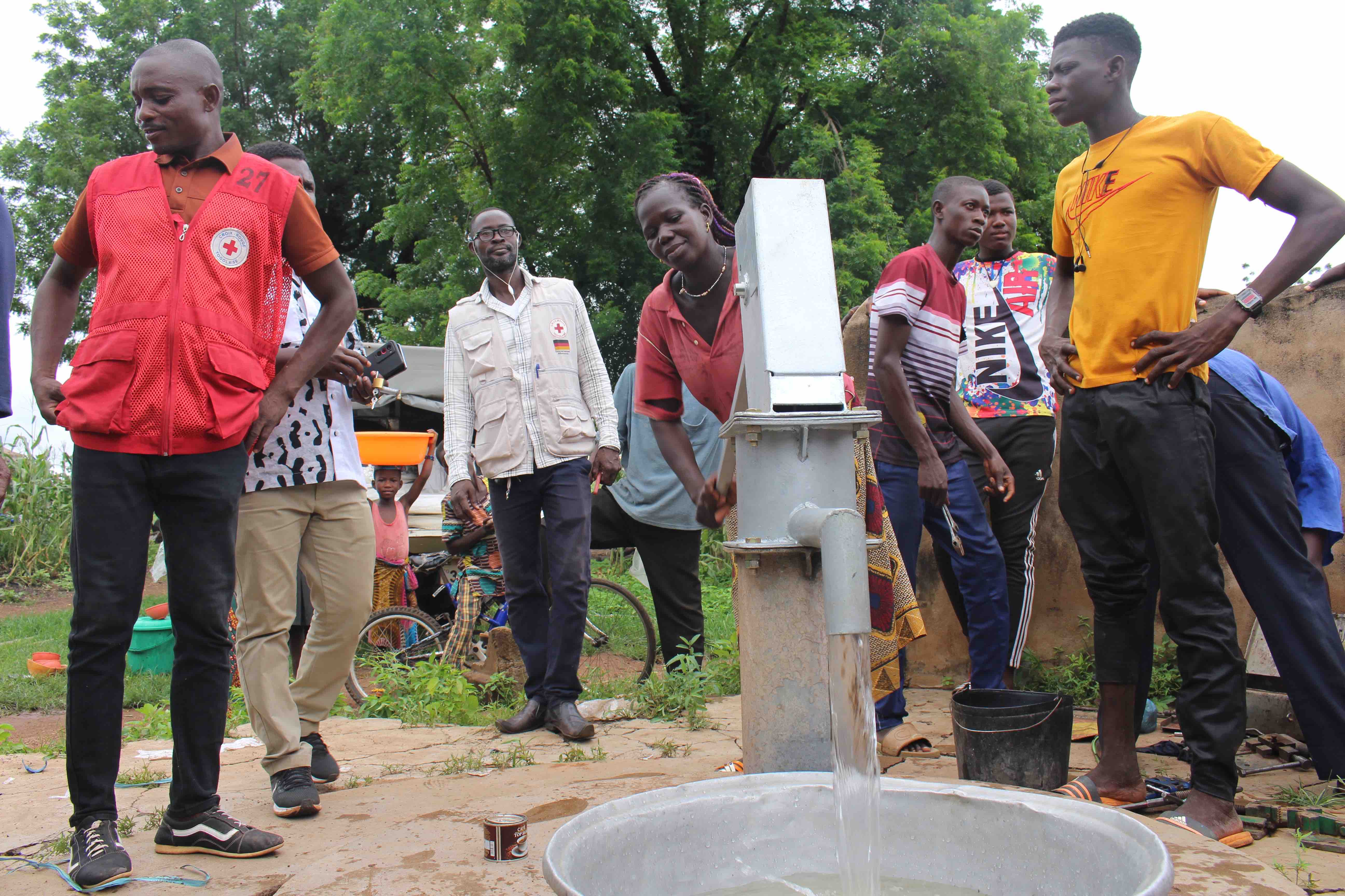 Togolese Red Cross Society water and sanitation project in rural areas of Togo. 