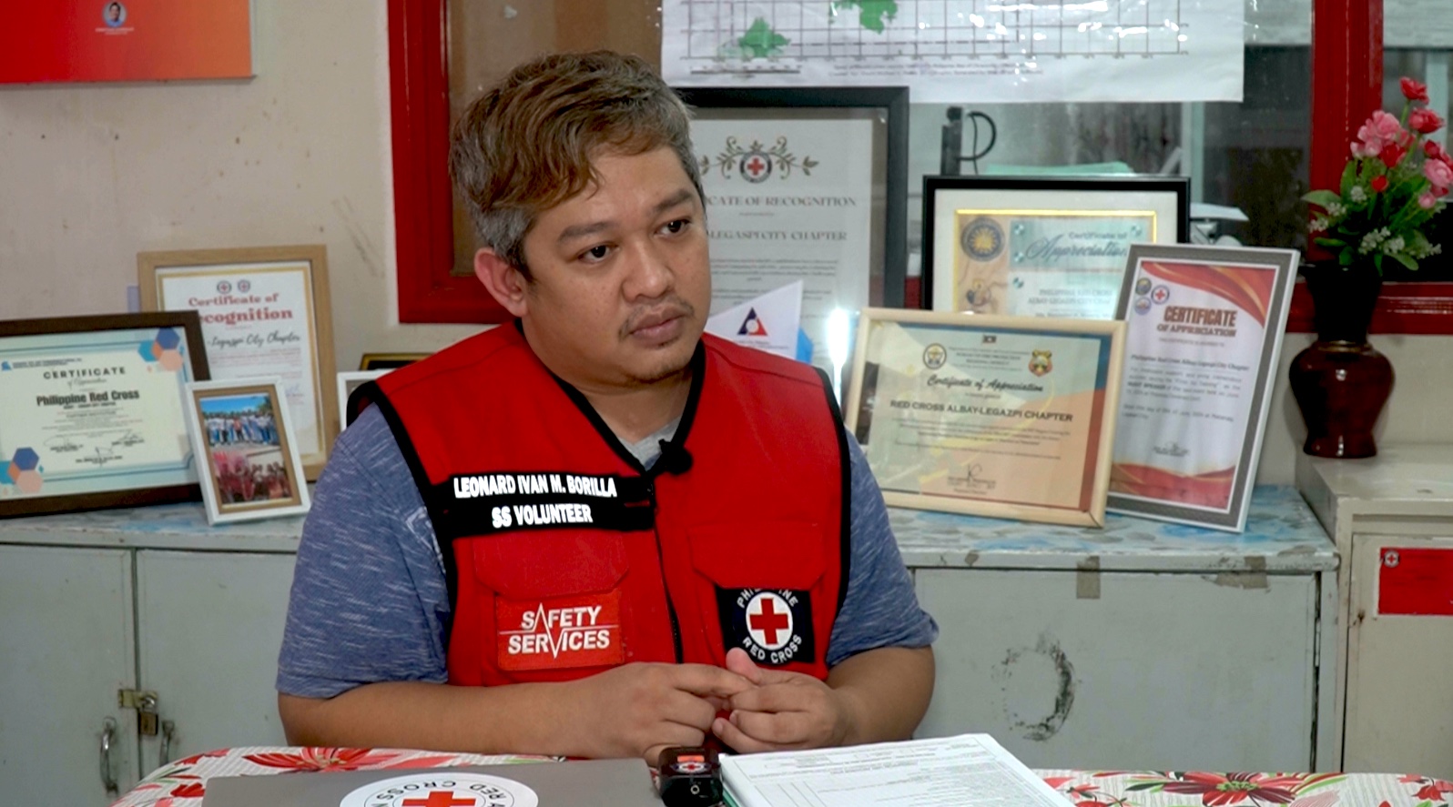 After Typhoon Kristine, nurse and veteran Red Cross volunteer Leonard Ivan Barilla worked almost around the clock for a whole month, treating infections and wounds, providing critical medicines and bringing critical expertise to people in vulnerable health situations.
