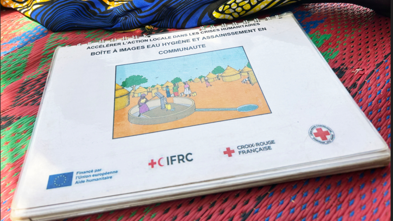A visual aid used by Cameroon Red Cross volunteers to engage their communities about different disease risks and show them how they can stay safe.