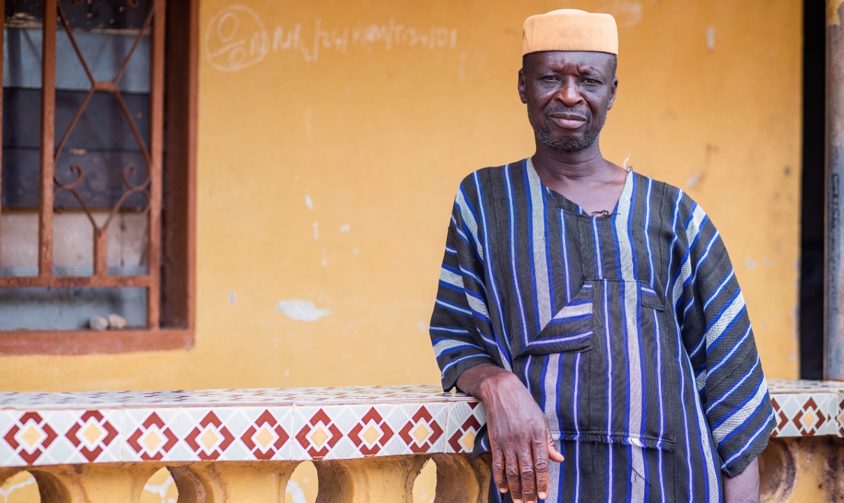 Pa Adikali Sesay, Chief of Kamasasa village in north-west Sierra Leone.