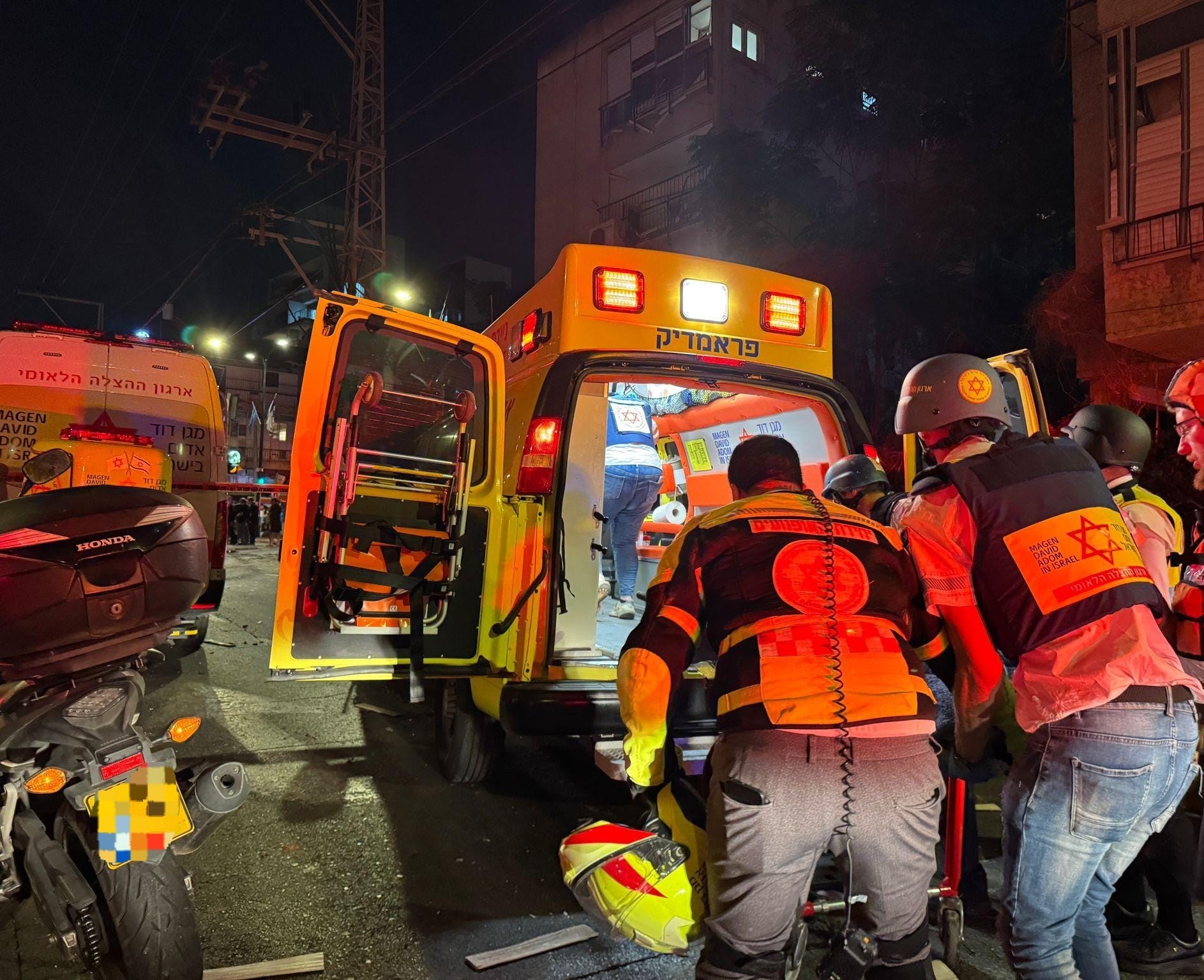 Emergency medical technicians from Magen David Adom provide urgent emergency medical care in the wake of recent attacks.