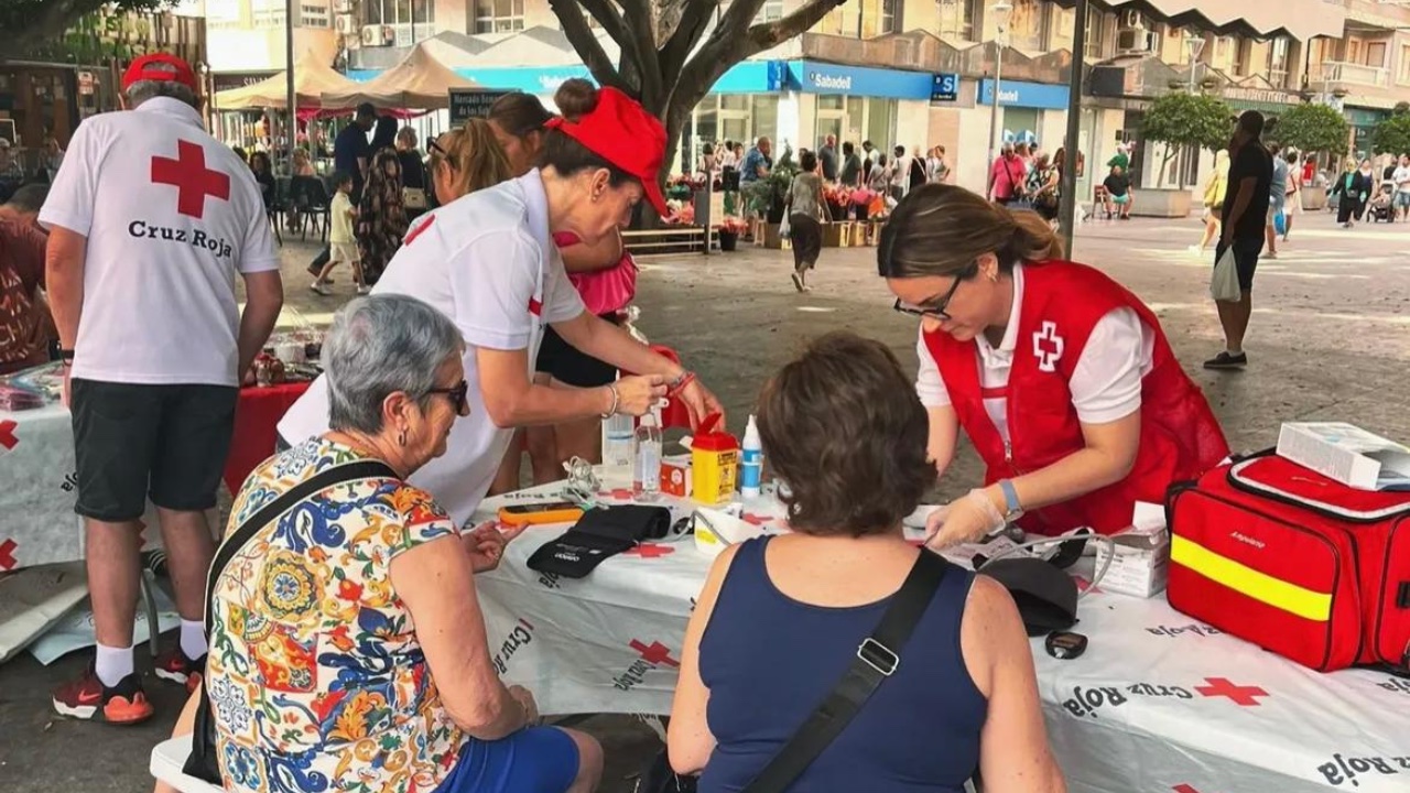 In Spain, the Red Cross is helping people cope with heat offering water, a place to rest and providing first aid when needed.
