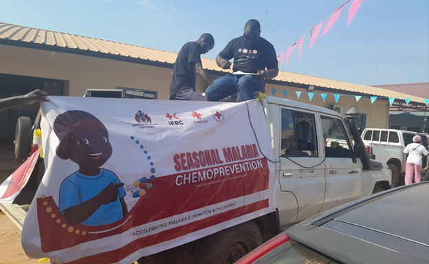 Before the launch of any round of seasonal malaria chemoprevention campaign, Red Cross volunteers are mobilized in door-to-door sensitization and community engagement to ensure that no child is left behind. 