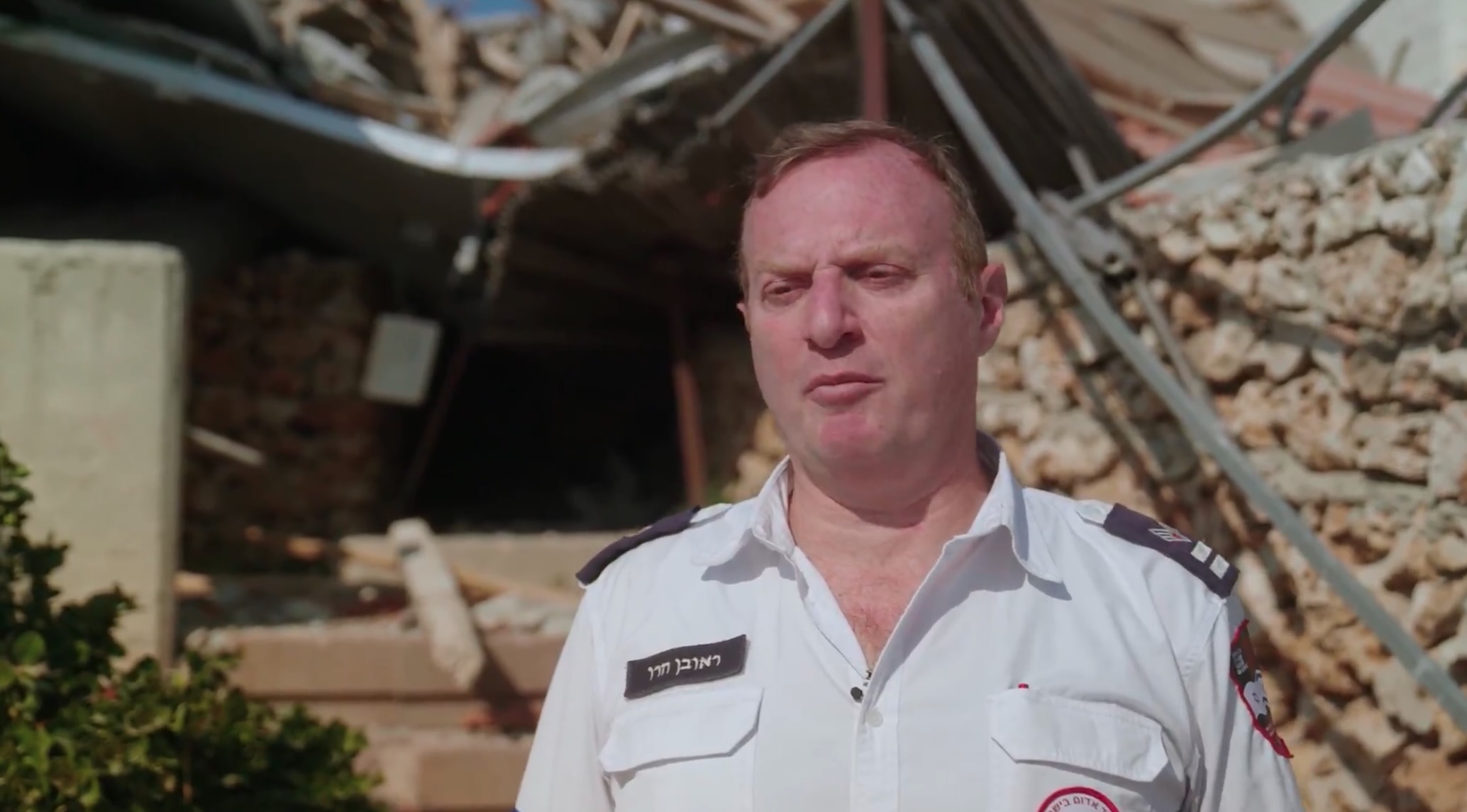 Magen David Adom volunteer EMT Reuven Harow.