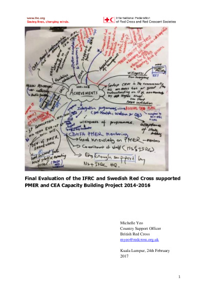 Final Evaluation of the IFRC and Swedish Red Cross supported PMER and CEA Capacity Building Project 2014-2016.pdf