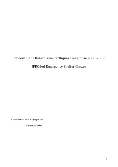 The Baluchistan Earthquake 2008  Emergency Shelter Cluster Review Final.pdf