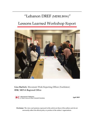 Lebanon DREF MDRLB006 Lessons Learned Workshop Report.pdf