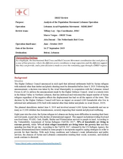 Lebanon DREF MDRLB007 Review.pdf