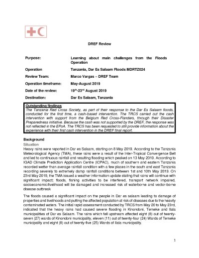 MDRTZ024 - DREF Review report - Tanzania Floods.pdf