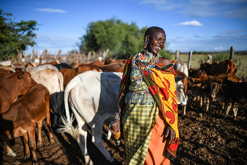Murito Loso, 40, is a Maasai in Nkoilale village in Narok county, Kenya. With support from Kenya Red Cross, Murito has learned about the risks of anthrax and how to protect her animals and community from the disease.