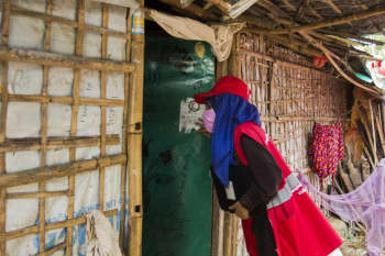 Since the inception of the camps in Cox's Bazar, Bangladesh, volunteers from the Bangladesh Red Crescent routinely go door-to-door to share vital information about available services such as the DAP centres, as well as maintaining good health and hygiene, among many other things.