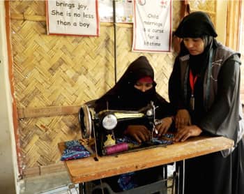 The participants in the training include some of the most most vulnerable people, including adolescent girls. 