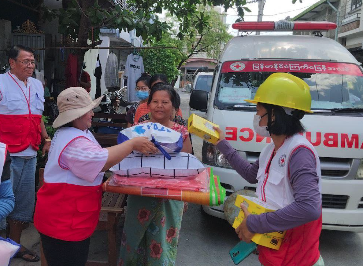 Teacher Honey provides relief items following a devastating earthquake in Myanmar in 2025.