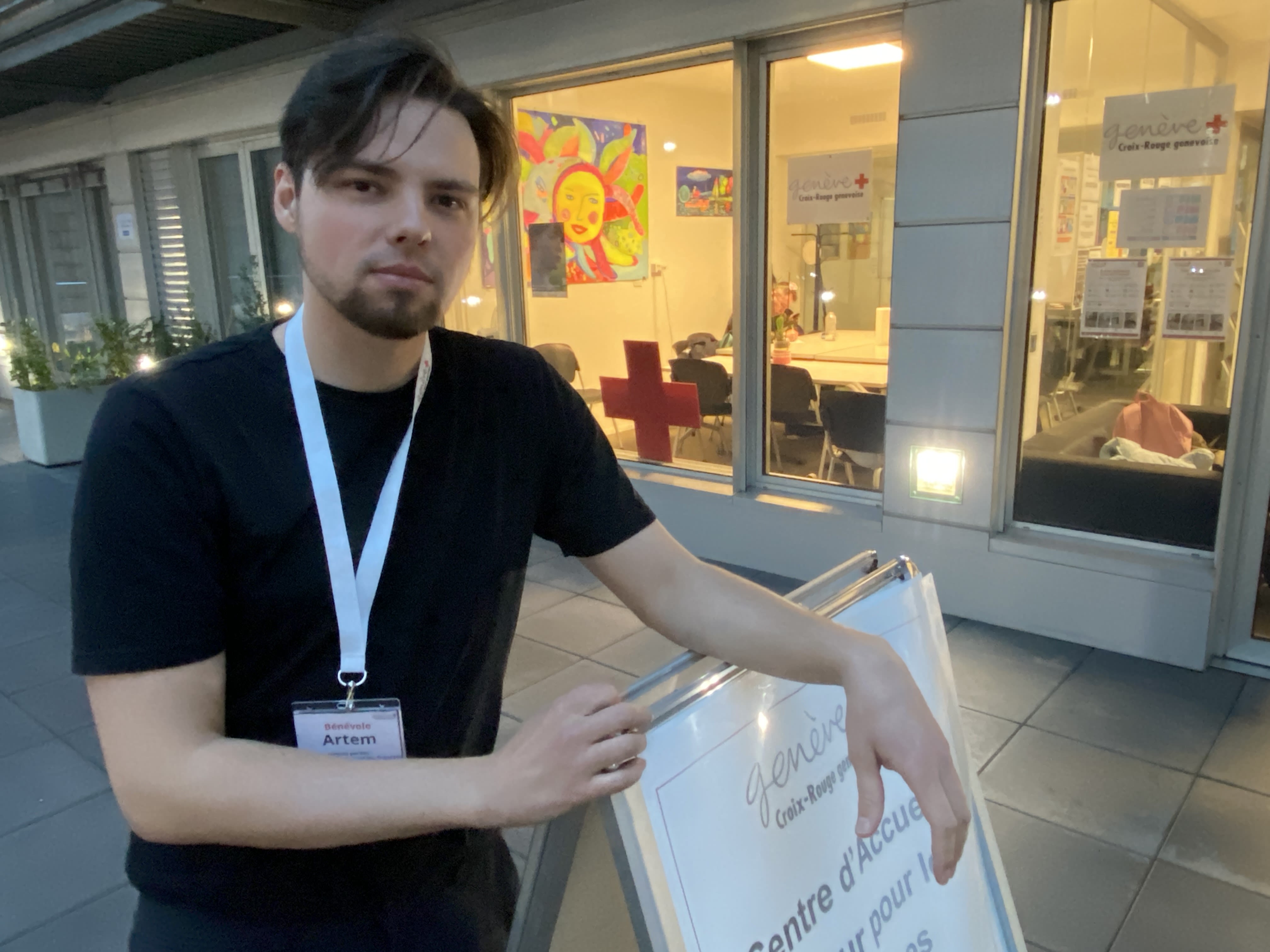 'I can relate,' says Artem Kotenko, speaking about the challenges that refugees face in a new country. Artem is one of many volunteers at the centre who is also a refugee. 