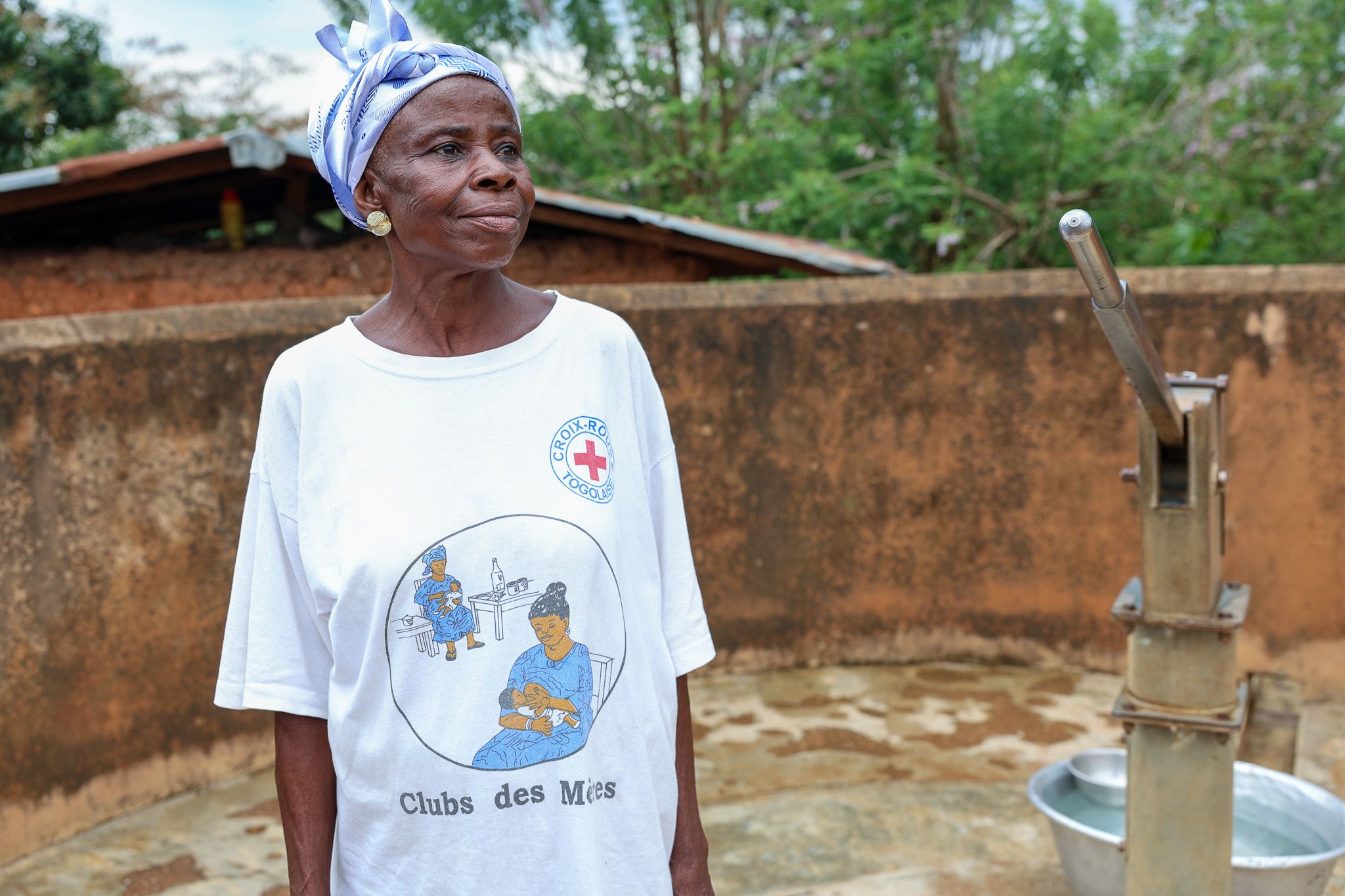 Abalo Enyoname, president of the local Club des Mères or Mothers Club in Lonfoloko village, Togo.