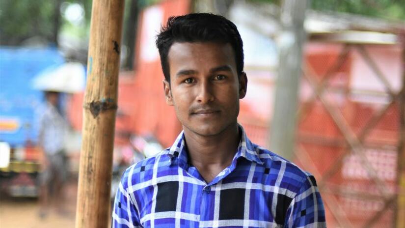 Farid Alam, 21-year-old resident of Kutupalong camp, Bangladesh