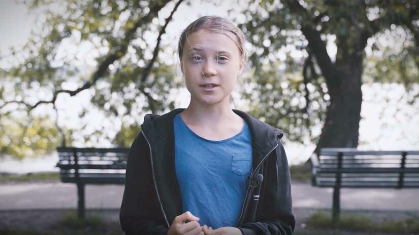 Greta Thunberg speaks about the #ClimateChangedMe campaign launched by the International Federation of Red Cross and Red Crescent Societies (IFRC)