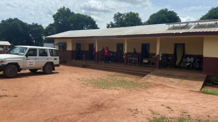 A view of the Sakai health centre, recently renovated by the Central African Red Cross Society