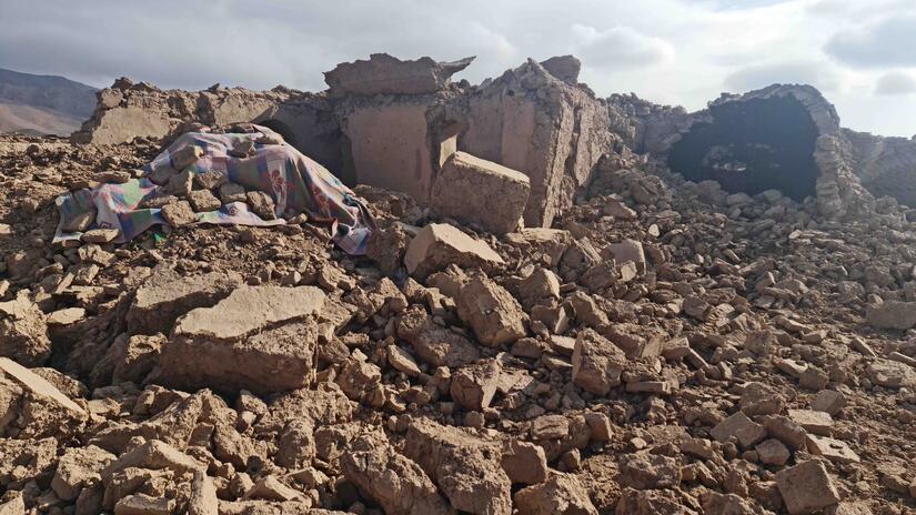 The Herat earthquake and aftershocks reduced many homes to complete rubble.