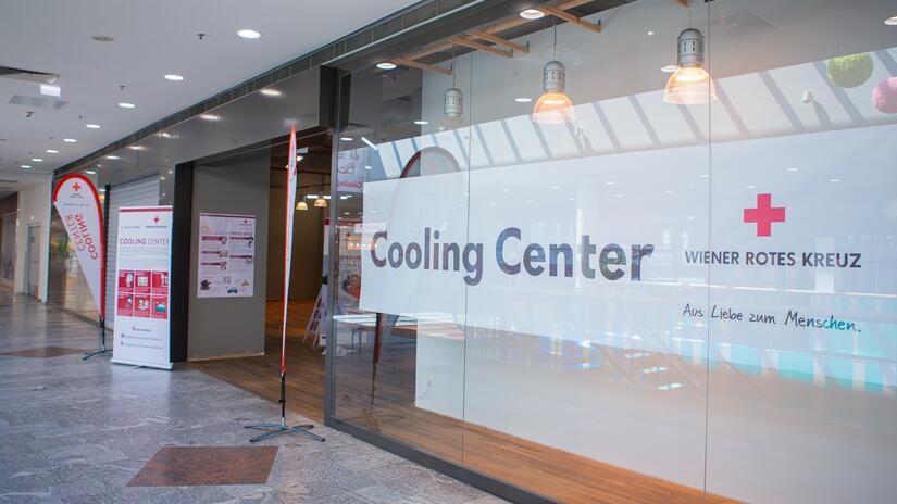 More and more organizations and cities offer services like this cooling centre, run by the Austrian Red Cross, where people can rest in an airconditioned room.  
