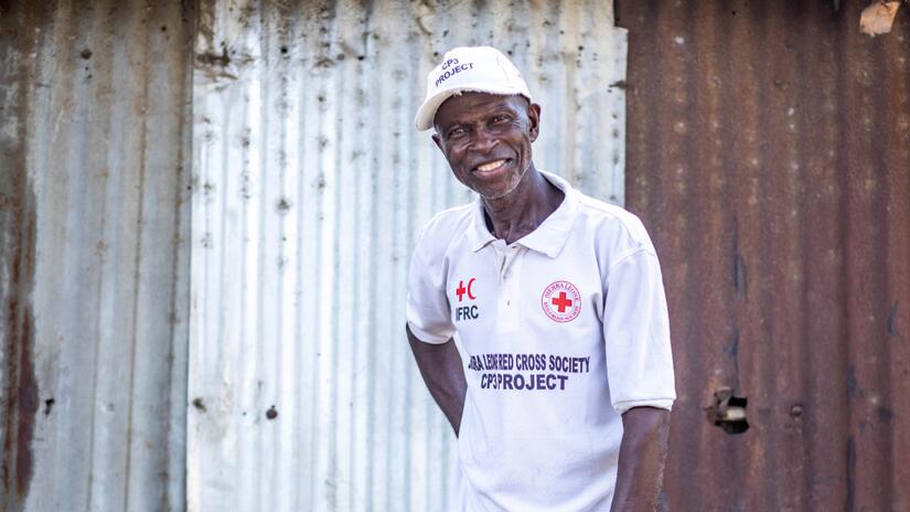 Momoh has been a volunteer with the Sierra Leone Red Cross Society for many years, helping his local community in Makuma cope with health outbreaks - including the 2014/15 Ebola outbreak.