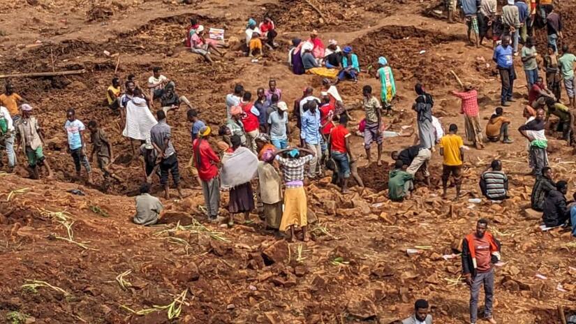 Families search for their loved ones amidst the devastation caused by a tragic landslide on 21 July 2024. The tragic disaster has left the hilly and mountainous region in mourning.