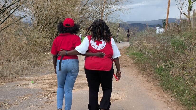 A Mental Health and Psychosocial Support team is supporting affected communities and responders, recognizing the significant psychological toll of the storm and its aftermath. Each time a team is deployed to distribute humanitarian aid, they are accompanied by a member of the psychosocial team. 
