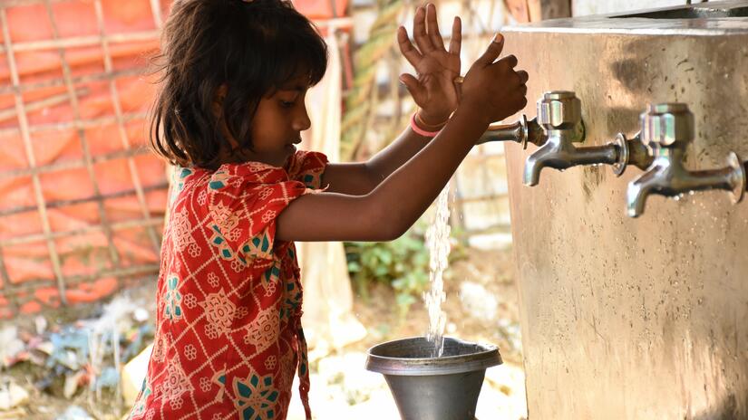 Bangladesh: Cox's Bazar, 29 August 2019Shomema (10) lives in block J-5 Camp-12 Kutupalong Coxs Bazar Bangladesh. Her father name is Mojib Rahman and their house has a water distribution point next to 