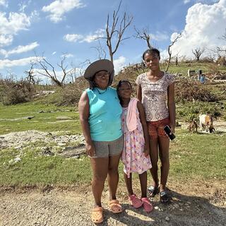 Marlene and her two daughters survived Hurricane Melissa by huddling in the bathroom of their home.