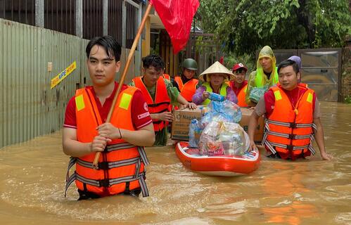 Vietnam Red Cross Society response teams bring essential relief items to communities affected by Super Typhoon Yagi.