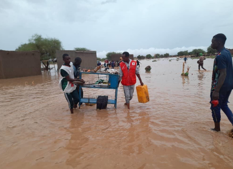 Niger Red Cross assists people impacted by heavy floods.