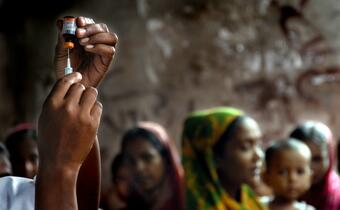 The American Red Cross delivers a mass measles vaccination campaign with communities in Bangladesh in 2005