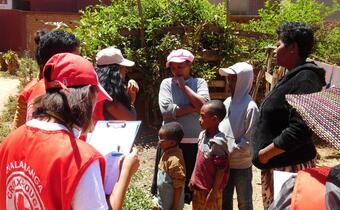 The Malagasy Red Cross conducts community-based surveillance work in 2017 to detect and prevent further spread of a plague outbreak