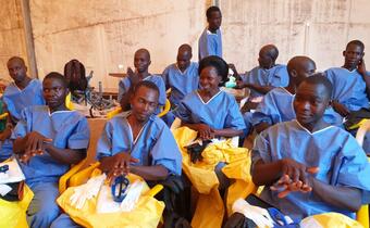 The South Sudan Red Cross trains first responders in safe and dignified burials as part of its preparedness activities against an ebola outbreak in neighbouring Democratic Republic of the Congo