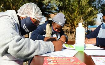 South African Red Cross Society volunteers from Vereeniging branch support COVID-19 testing in their local community
