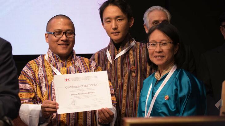 Bután es admitido en la Federación Internacional de Sociedades de la Cruz Roja y de la Media Luna Roja en la 22ª sesión de la Asamblea General de la Federación Internacional en 2019